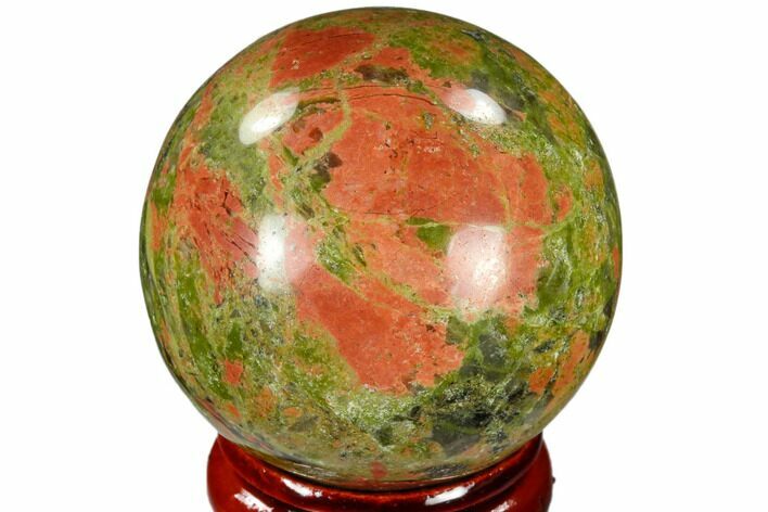 Polished Unakite Sphere - Canada #116128